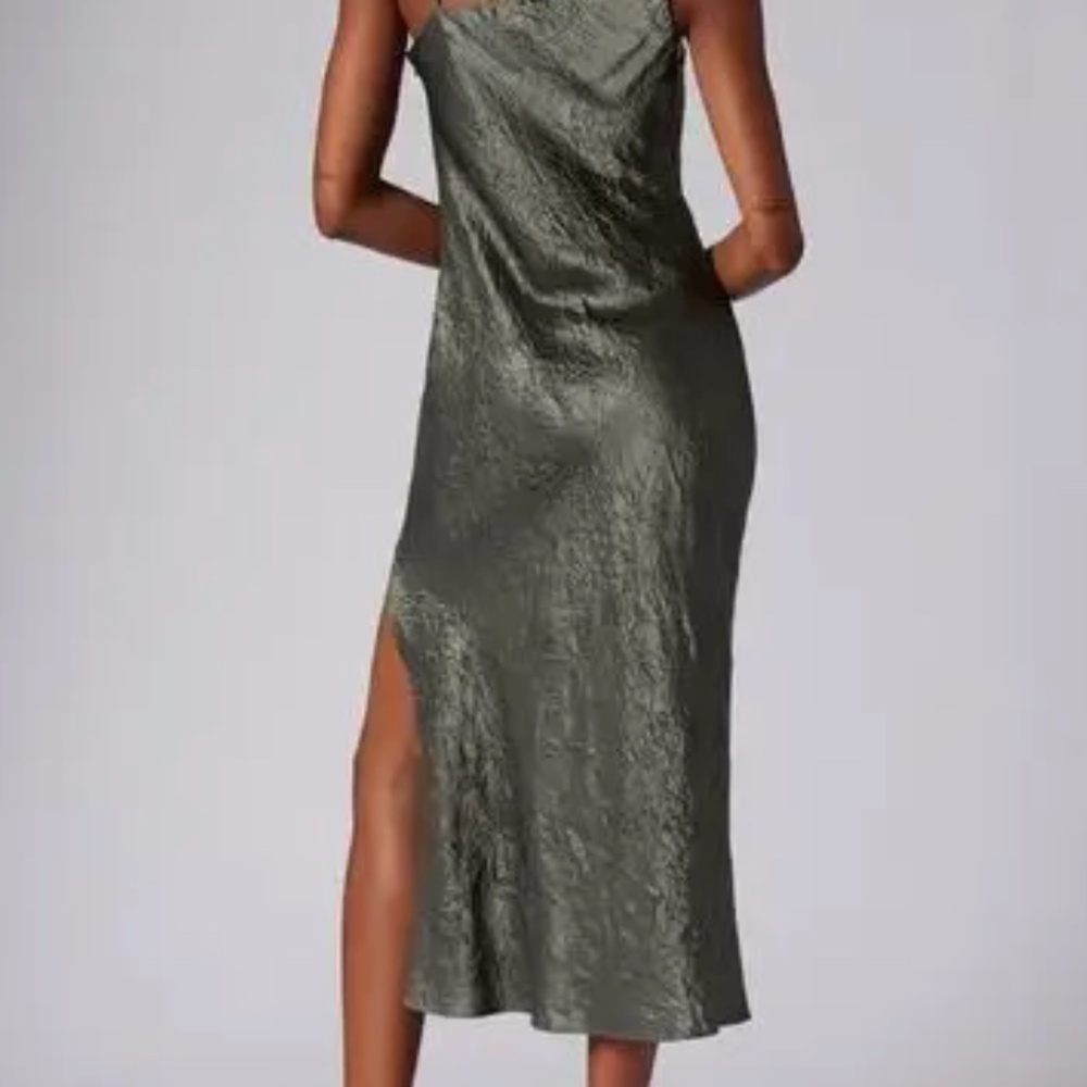 Equipment "Aurore" asymmetric crinkled midi dress